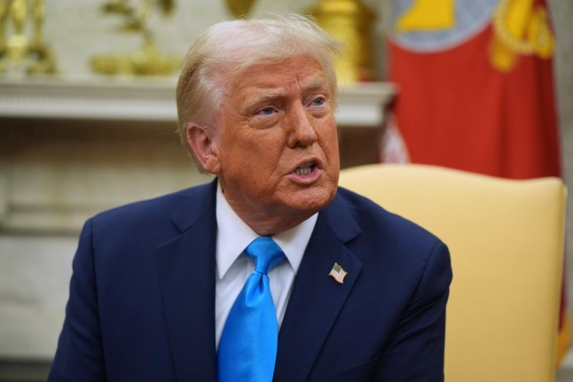 President Donald Trump speaks as meets with Israel’s Prime Minister Benjamin Netanyahu in the Oval Office of the White House, Tuesday, Feb. 4, 2025, in Washington. (AP Photo/Evan Vucci)