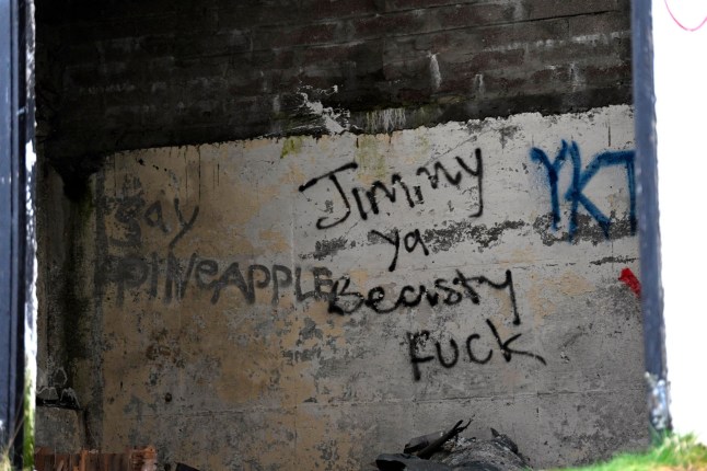 Mandatory Credit: Photo by Garry F McHarg/REX/Shutterstock (14989849f) The Jimmy Saville Cottage in Glencoe continues to be a blot on the Landscape as it is regulary covered in graffiti and vandalised. The cottage in Glencoe was owned by serial paedophile and sexual abuser Jimmy Saville. Jimmy Saville Cottage, Glencoe, Scotland - 07 Dec 2024