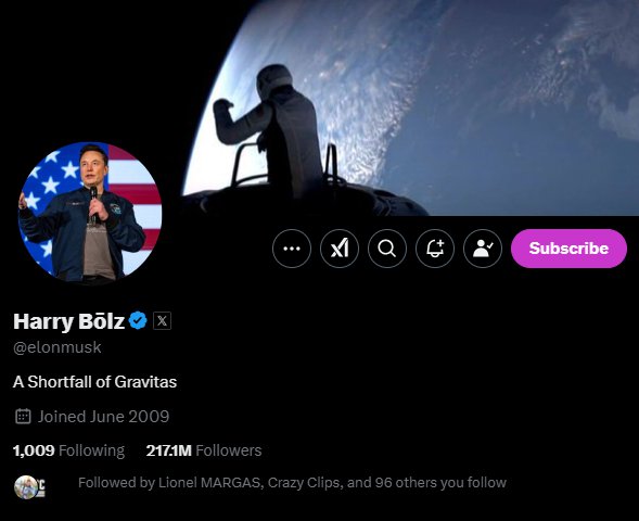 Elon Musk changes X name to Harry Bolz after $100,000,000,000 OpenAI bid tidttiqzqiqkdinv qhiqqkiqqixprw