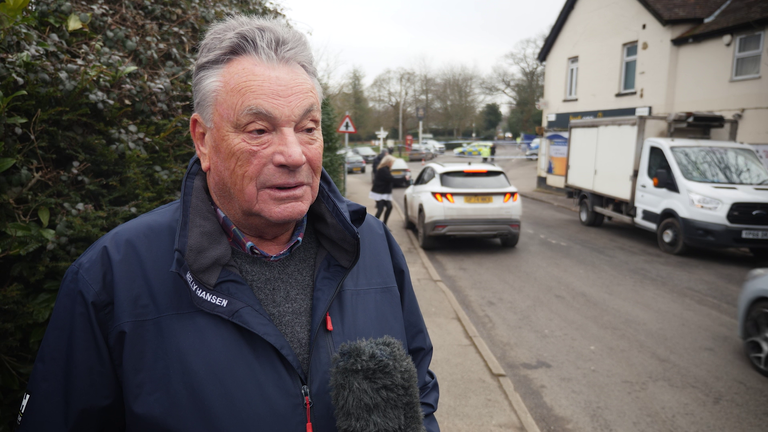 John Webb who was having a meal inside Three Horseshoes pub in Knockholt, Kent, on Friday evening (February 14, 2025) when there was a fatal shooting