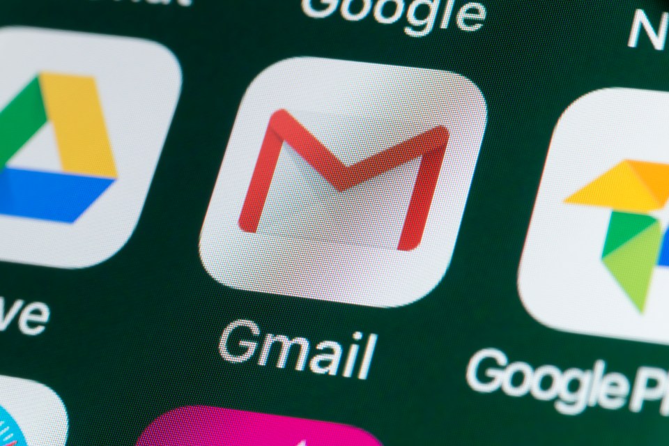 Gmail app icon on an iPhone screen.