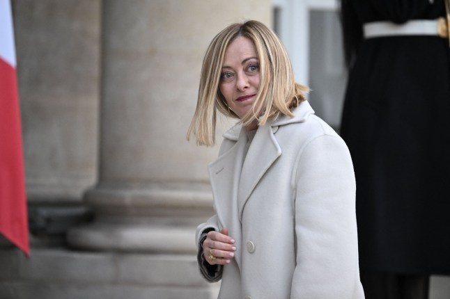 Mandatory Credit: Photo by Blondet Eliot/ABACA/REX/Shutterstock (15155534i) Giorgia Meloni, head of the Italian government, arrives at a summit of European leaders to discuss the situation in Ukraine and European security at The Elysee Presidential Palace in Paris, France on February 17, 2025. Meeting On The Situation In Ukraine - Paris, France - 17 Feb 2025