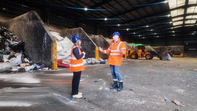 Stuart Hayward-Higham at a legal waste processing site