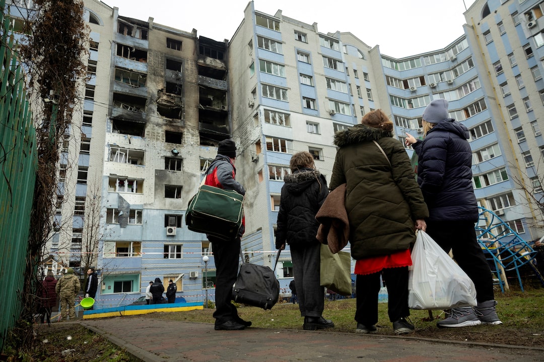 Aftermath of a Russian drone attack in Kyiv region eiqetiqhdiqqtinv