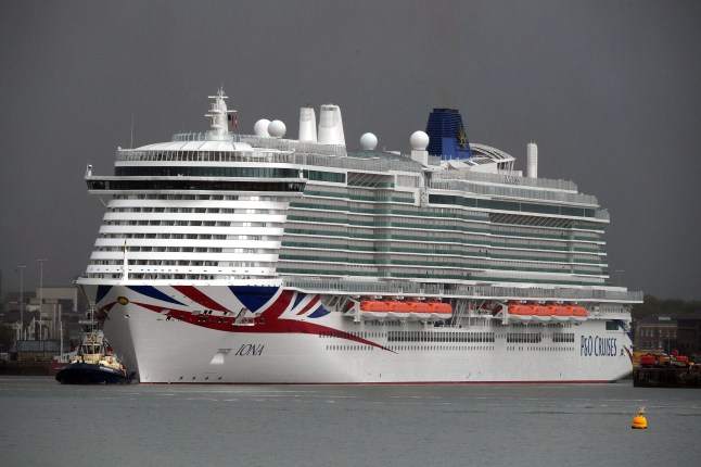 Mandatory Credit: Photo by Martin Dalton/REX/Shutterstock (11906210t) P&O Cruises latest edition to the fleet Iona arrives in Southampton in heavy rain ahead of her naming ceremony today (16-05-21) by the Ships Godmother Dame Irene Hays in a virtual ceremony that will include a live performance from singer Gary Barlow and hosted by DJ and Broadcaster Jo Whiley. Dame Hays founded Hays Travel in 1980 with her husband John who died suddenly in November 2020. P&O’s Iona is the largest cruise ship built for the UK market and can hold 5200 passengers and 1800 crew, she is 344m in length. She also is the first British cruise ship to be powered by Liquefied natural gas (LNG) to be the greenest ship in P&O’s fleet. Her maiden voyage delayed from last year due to Covid-19 sails on August 7th on a seven day cruise to the Island of Iona and other Scottish Isles. P&O Iona arrives in Southampton, Hampshire, Southampton, UK - 16 May 2021 qhiddzihziqdkinv