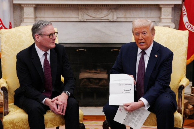 UK Prime Minister Sir Keir Starmer meets with U.S. President Donald Trump at the White House on February 27, 2025 in Washington, DC. Carl Court/Pool via REUTERS