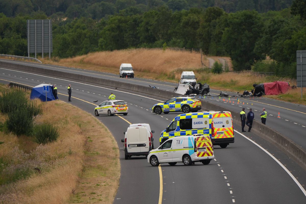 The scene on the M9 northbound at Junction 3 in Co Kildare