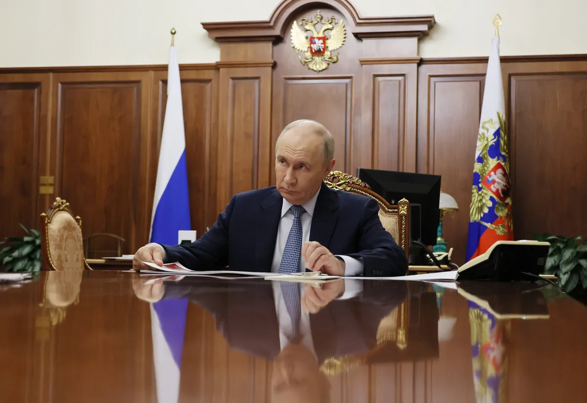Vladimir Putin in Moscow, in a photo released by Russian state media on Sept. 15.
