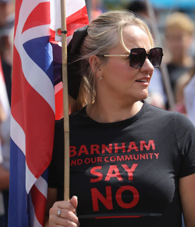 A Barnham protester